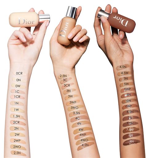 Dior Backstage foundation shades